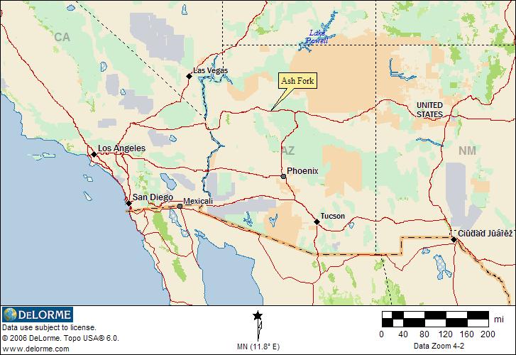 Ash Fork AZ Location