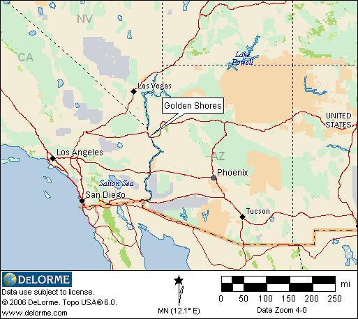 Golden Shores Location Map