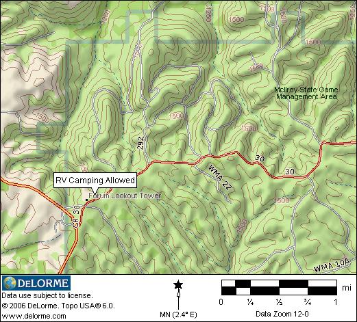 Camping Location Map