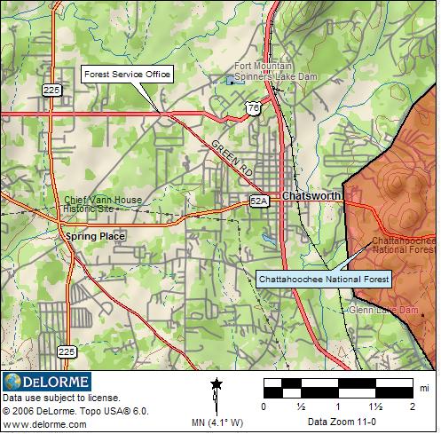 ChatsworthUSFSLocationMap
